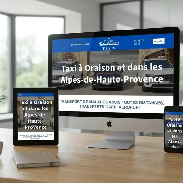 Maquette du site Boudouard Taxis