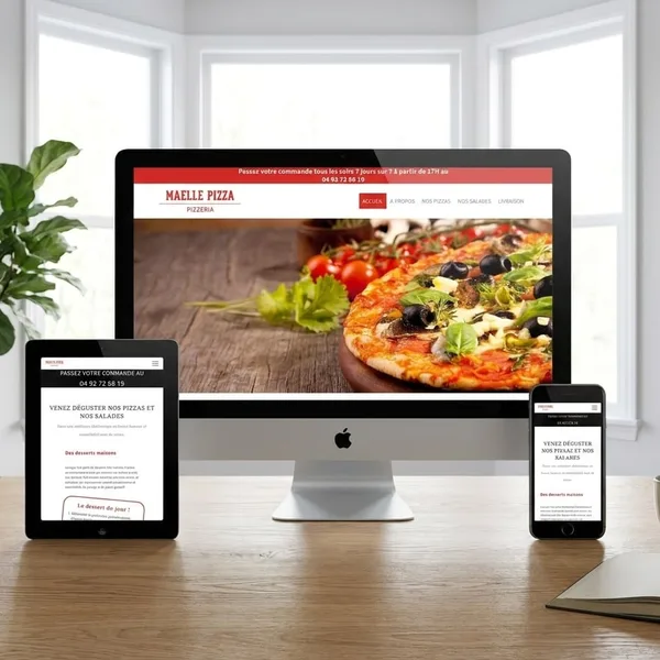 Site vitrine Maëlle Pizza - pizzeria fait maison à Oraison (Alpes-de-Haute-Provence)
