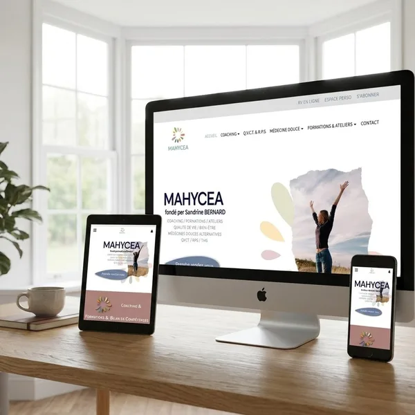 Site vitrine Mahycea - coaching, formations et bien-être par Sandrine Bernard à Pibrac