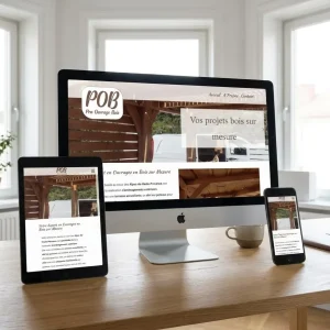 Site vitrine Pro Ouvrage Bois - charpente et aménagements en bois sur mesure à Digne-les-Bains